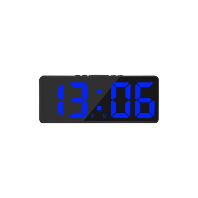 Wosthever Reloj digital LED Estilo simple Pantalla de fecha Reemplazo 5 Engranaje Función de repetición Control de sonido Alarmas Termómetro Decoración del hogar tipo 8 Wosthever HA084277-08B