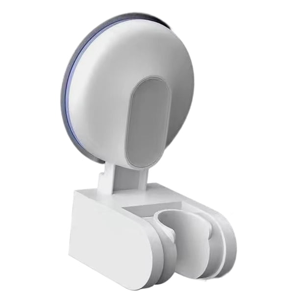 Soporte de ducha de pared con ángulo ajustable para cabezal de ducha de mano blanco