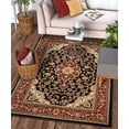 thumbnail image 2 of Well Woven Barclay Medallion Kashan Black Traditional Area Rug 5'3" X 7'3", 2 of 2