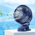 thumbnail image 1 of Ventilador de refrigeración Wdftyju 6 pulgadas silencioso 4800 mAH 4 velocidades con luz clip azul, 1 of 6
