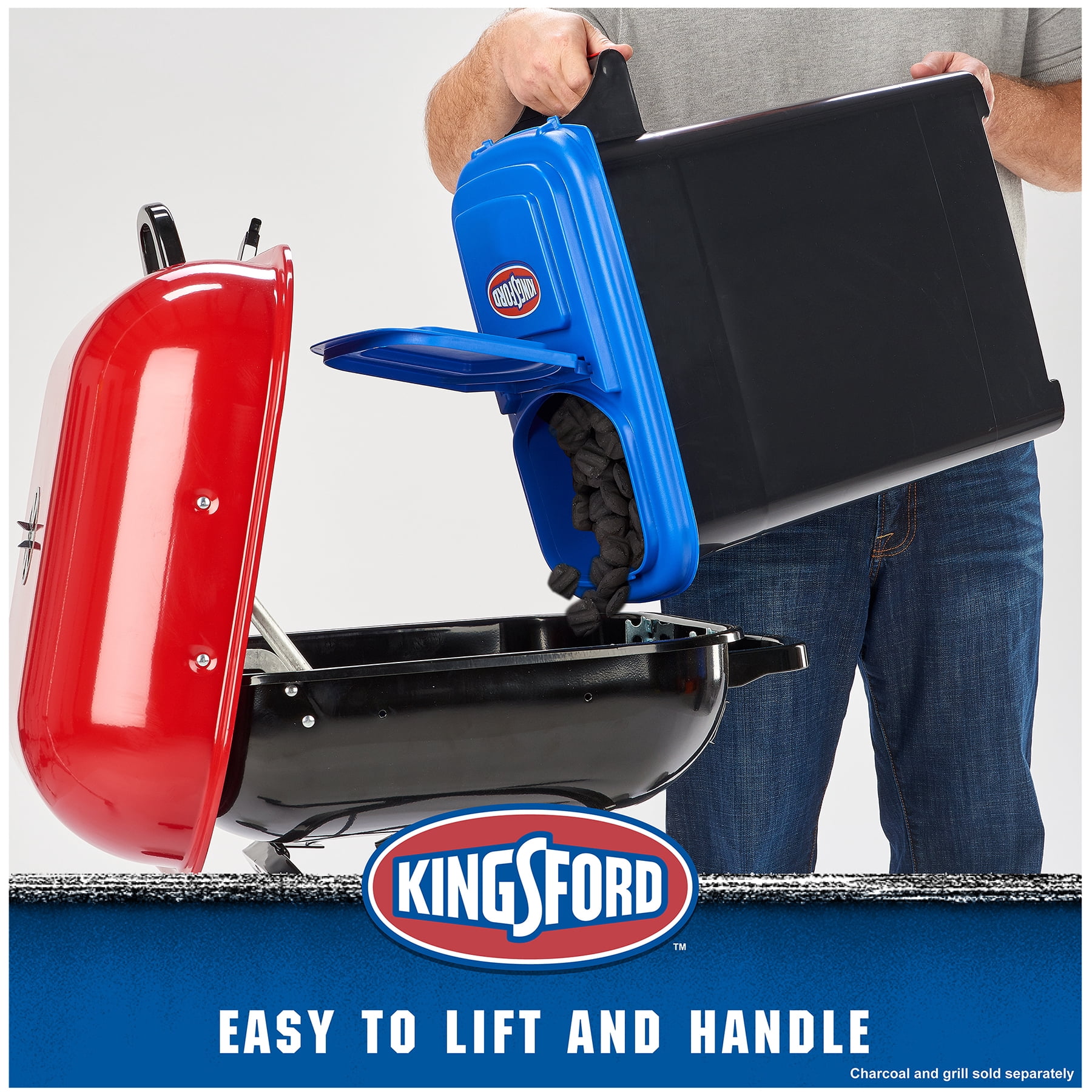 Kingsford Charcoal Storage Dispenser with Heavy Duty Grill Scoop Value Pack