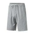 thumbnail image 7 of Pxiakgy Men's Casual Mid Waist Shorts Pant Solid Splice Pocket Drawstring Knee-Length Shorts Casual Loose Fashion Pant Short Grey + XL, 7 of 7