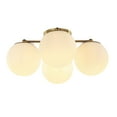 thumbnail image 7 of JONATHAN Y Orly 18" 4-Light Bohemian Farmhouse Iron/Frosted Glass LED Semi Flush Mount, Brass Gold/White, JYL7571A, 7 of 7