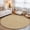 Brown, variant on Yellow Washable Area Rug 2 x 3 ft Abstract Modern Farmhouse Solid Color Soft Non Slip Rugs Stain Repellent Indoor Felt Carpet for Living Dining Room Bedroom Home Office