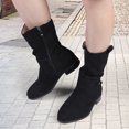 thumbnail image 1 of Botines con hebilla para mujer, botas de ante cómodas, antideslizantes, de punta estrecha, ligeras, para uso diario., 1 of 9