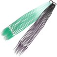 thumbnail image 2 of 2 piezas de extensiones de coleta larga trenzada de colores con lazo para el cabello, pieza de cabello sintético, 2 of 3
