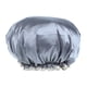 thumbnail image 3 of Gorro de baño impermeable de doble capa, elástico y reutilizable, ideal para salones de belleza. Gris, 3 of 5