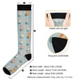 thumbnail image 3 of FORMRS Womens Knee High Socks Casual Long Thick Travel Daily Wear, 2 Pairs, Green Cute Rabbits, 3 of 6