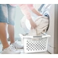 thumbnail image 6 of Home Logic 1.5-Bu Front Load Plastic Laundry Basket, White (Set of 4), 6 of 6
