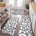 thumbnail image 2 of White and Gray Of Leopard Print Kitchen Rugs Sets Of 3,Kitchen Runner Rugs Non Skid Washable,Decorative Kitchen Floor Mats for Kitchen,Sink,Laundry,17"x30"+ 17"x47" + 17"x59", 2 of 6