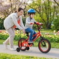 thumbnail image 2 of Costway 14" Kids Bicycle with Training Wheels, Handbrake & Coaster Brake, Flag & Music, 2 of 10