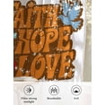 thumbnail image 6 of Sheer Curtains 54 Inch Length, Burnt Orange Words Semi Sheer Curtains Light Filtering Window Treatment, Funny Words Retro Art Privacy Voile Drapes for Living Room Bedroom 52x54 Inch, 6 of 7