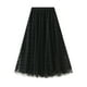 thumbnail image 1 of Falda tutú de tul Vintage larga de moda para mujer falda plisada de malla de cintura alta con flocado de mariposa Pompotops qwe13081, 1 of 6