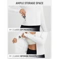 thumbnail image 4 of BALEAF Women's SPF Sun Shirts UV Protection UPF 50+ Full Zip Jacket Lightweight Quick Dry Long Sleeve Clothing Ultra White L, 4 of 7