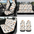 thumbnail image 2 of Jeiento Rooster Car Seat Cover Full Set 14 PCS, with Steering Wheel Cover Seatbelt Shoulder Pad Coaster Rubbish Bin Rear View Mirror Cover Armrest Cover Cushion Gear Shift Knob Cover Set, 2 of 7