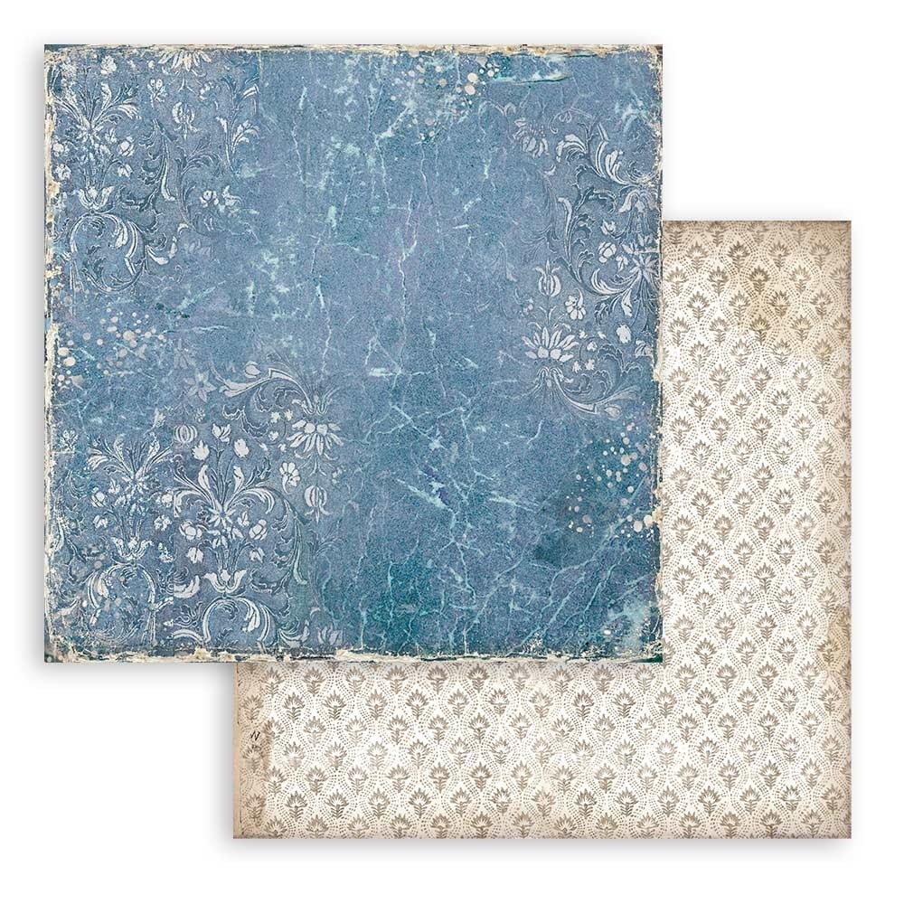 Stamperia Backgrounds Double-Sided Paper Pad 12"X12" 10/Pkg-Vintage Library, 10 Designs/1 Each