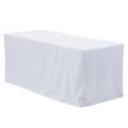 thumbnail image 7 of Efavormart 4FT Fitted WHITE Polyester Table Cover Commercial Grade Wedding Banquet Event Tablecloth For Event Tradeshow Use, 7 of 7