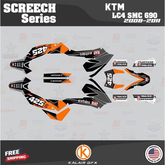Kalair GFX Graphics Kit for Ktm 690 SMC (2008-2011) Screech Series