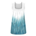 thumbnail image 4 of RKSTN Débardeurs pour Femmes Col Carré Sans Manches T-shirt Mode Confortable Imprimé Floral Blouse Plissée Décontractée Ample, 4 of 4