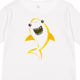 thumbnail image 4 of Inktastic Cute Shark, Little Shark, Yellow Shark, Sea Animal Boys or Girls Long Sleeve Toddler T-Shirt, 4 of 5
