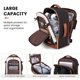 thumbnail image 3 of Mochila de viaje LOVEVOOK de 40 litros con 3 cubos de embalaje para mujeres y hombres, 3 of 7