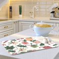 thumbnail image 6 of Yayeee Dish Drying Mat for Kitchen Counter 16"x18" Microfiber Absorbent Pad, White Christmas Holly, 6 of 7