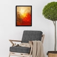 thumbnail image 2 of Hidden Village Autumn Forest Warm Glow Watercolour Art Print Framed Poster Wall Decor 12x16 inch, 2 of 5