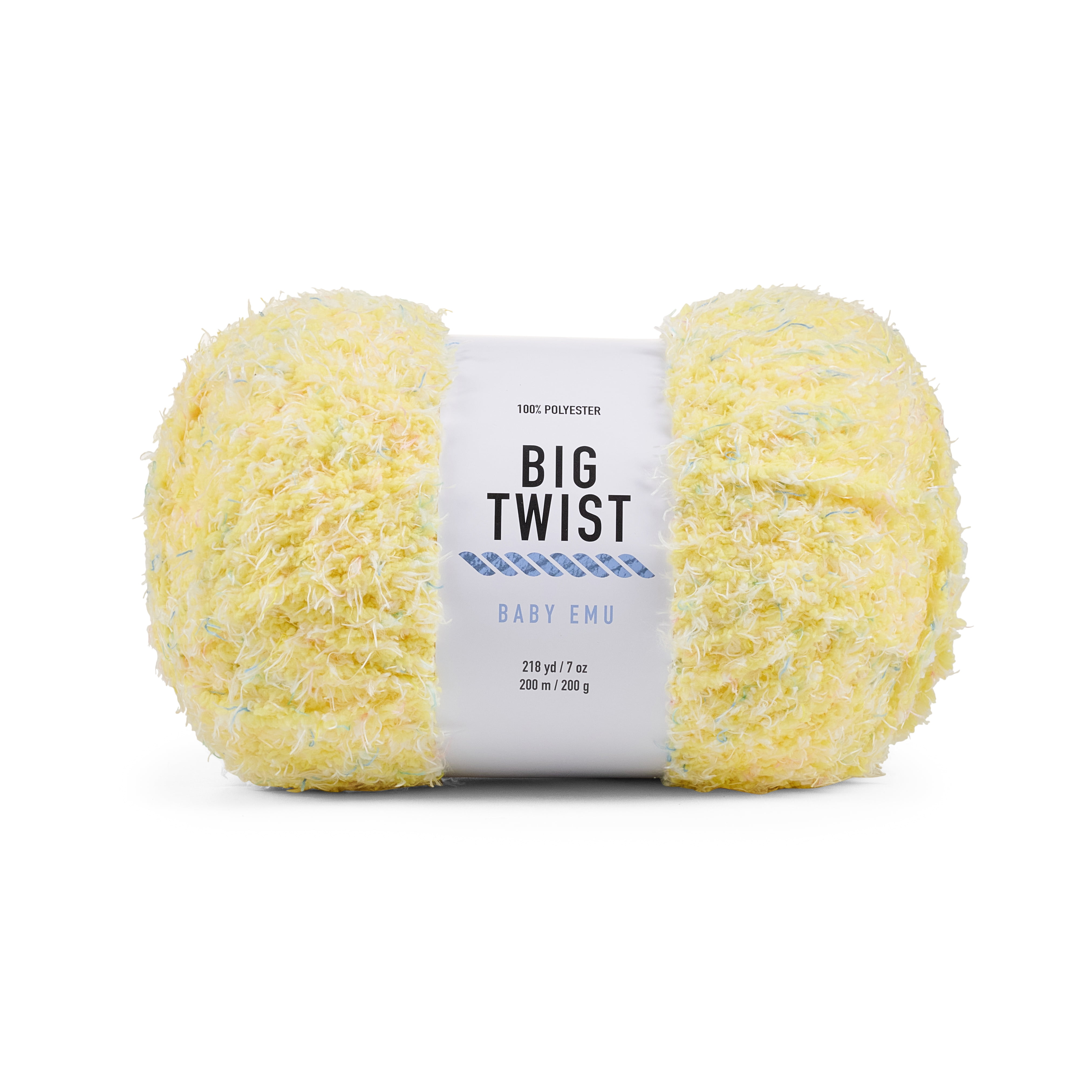 Big Twist Baby Emu 4 Pack Bulky Polyester Yarn, Baby Beluga, 218 yd, 7 oz
