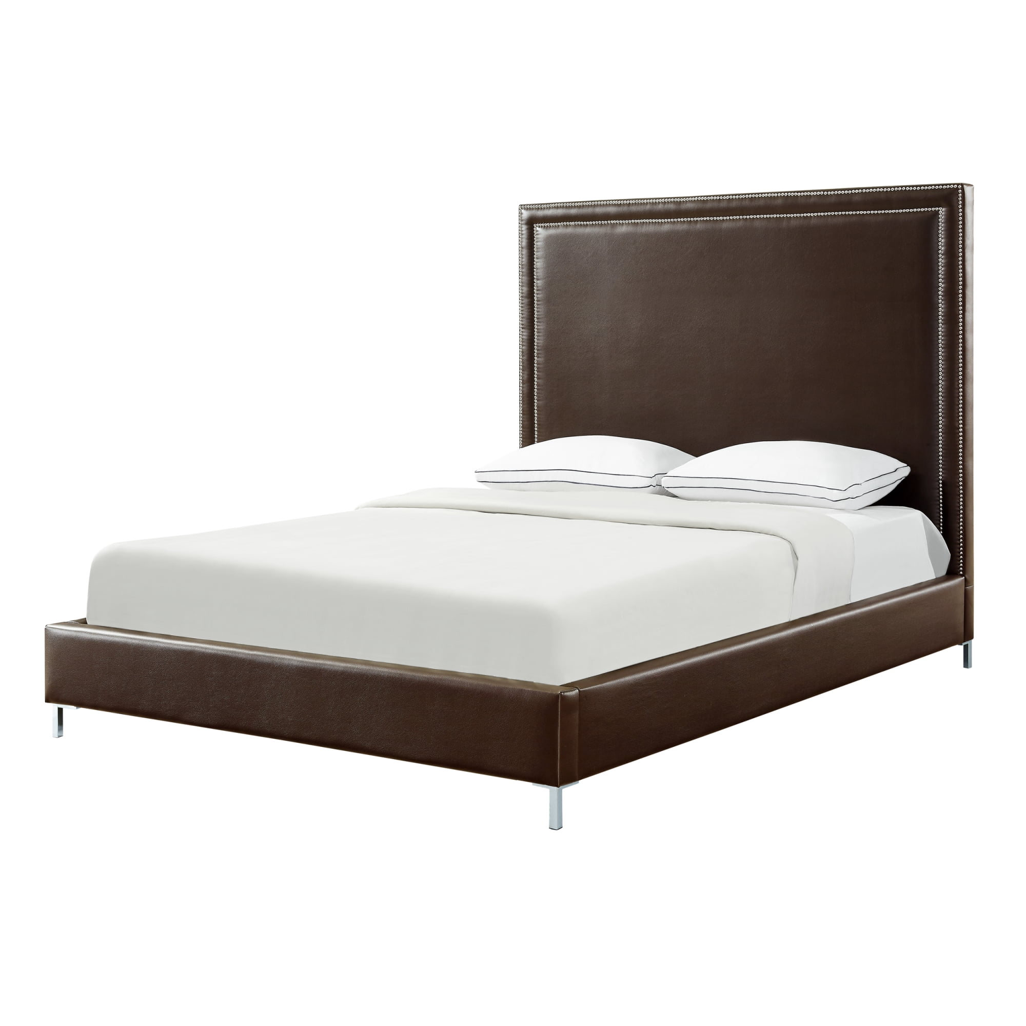 Inspired Home Reese Faux Leather Platform Bed