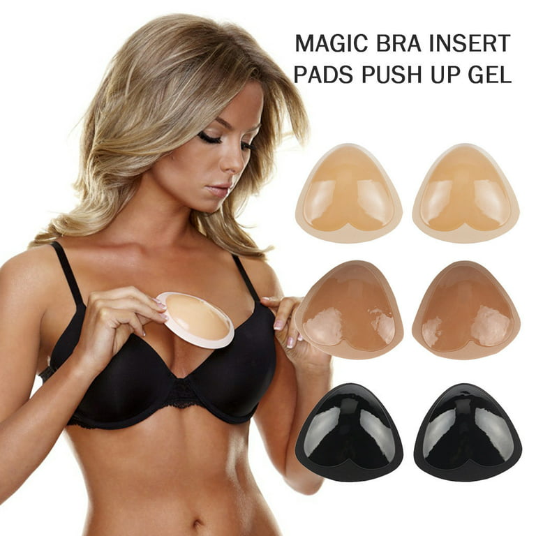 Silicone Adhesive Bra Pads Breast Inserts Breathable Push Up Sticky Bra  Cups For Swimsuits & Bikini (beige)