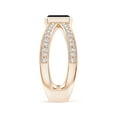 thumbnail image 3 of ANGARA Natural Emerald-Cut Blue Sapphire Criss Cross Solitaire Ring in 14K Rose Gold for Women (Size-6x4mm) | September Birthstone, Anniversary, Jewelry Gift for Women | Natural Blue Sapphire Ring, 3 of 10
