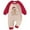 Beige, variant on newwalpole Newborn Baby Boy Christmas Outfit Contrast Color Letter Print Infant Romper Long Sleeve Jumpsuit Cute Xmas Clothes Beige for Size 9-12 Months