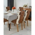 thumbnail image 3 of Chair Covers Set of 6, Western Cow Print Brown Stretchable Parsons Chair Slipcovers Removable Kitchen Chair Protector for Dining Room Animals Cowhide Vintage, 3 of 6