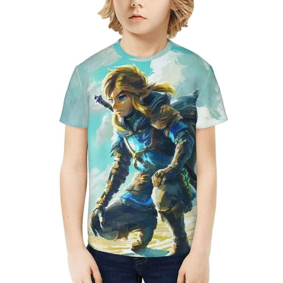 The Legend Of Zelda Kids T-Shirt 3d Printed Graphic T-Shirts Boys And Girls Short Sleeve Shirts For Youth Kids X-Small