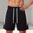 thumbnail image 2 of Mens Shorts Casual Color Block Drawstring Straight Leg Loose Fit Summer Swimming Shorts, 2 of 4