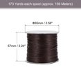 thumbnail image 2 of Unique Bargains Beading Thread Bracelet Weave Bead Craft Cord 0.8mm 159M/Roll (173-Yards) Decorative String, Dark Brown, 2 of 7