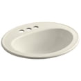 thumbnail image 1 of KOHLER K-2196-4-47 Pennington Self-Rimming Bathroom Sink Almond, 1 of 1