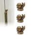 thumbnail image 2 of Popular!Decoración del hogar con cabeza de bisagra,juego de 3 cabezas de bisagra de puerta de animales vintage,imán de cabeza de bisagra de animal de bronce,pasador de bisagra, 2 of 8