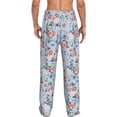 thumbnail image 3 of Goofa Rose Flowers Printed Soft Pajama Pants for Men, Wide Leg Comfy Casual Lounge Yoga Pants-, 3 of 9