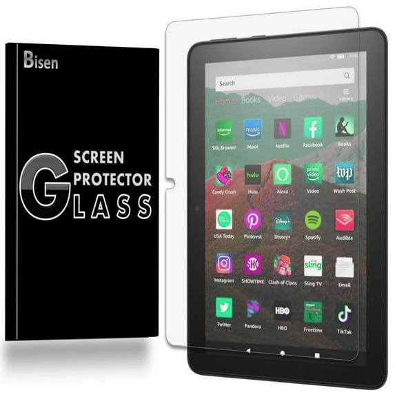 For Amazon Fire HD 8 Kids Edition (10th Gen, 2020) [BISEN] Tempered Glass Anti Blue Light [Eye Protection] Screen Protector, Anti-Scratch, Anti-Shock, Shatterproof, Bubble Free