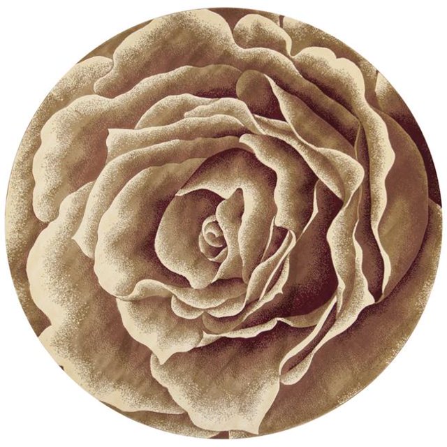 HomeRoots 352963 7 Pi 7 Po Tapis Rond en Polypropylène Ivoire