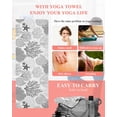 thumbnail image 5 of Grey Coastal Yoga Towel for Hot Yoga Non Slip, Ocean Coral Starfish Shell Modern Sea Yoga Mat Towel Absorbent Yoga Sweat Towels Microfiber Hot Yoga Blanket for Bikram Pilates 26"x74", 5 of 7