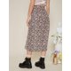 thumbnail image 2 of Women's Polka Dot A-Line Button Side Split Midi Knee Length Skirt Rosa/Rebel Fun. M Rosa/Rebel Fun. M Xishao ropa, 2 of 2