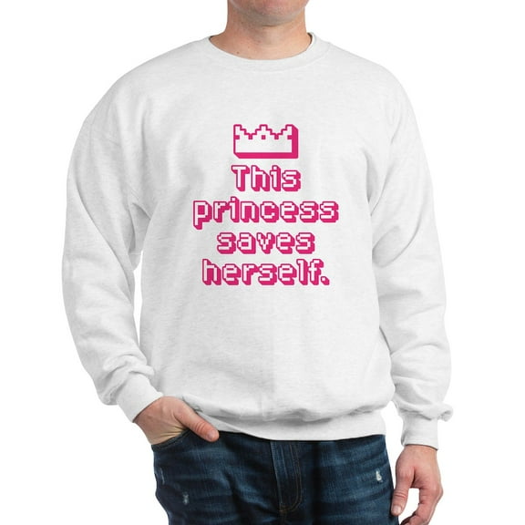 CafePress - This Princess Saves Herself Sweatshirt - Crew Neck Sweatshirt