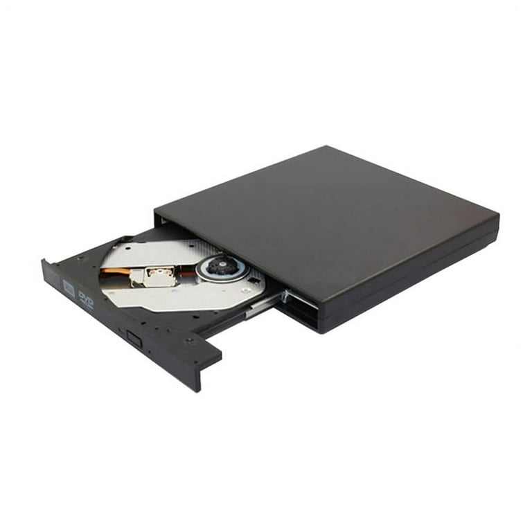 Blingco External CD DVD Drive, USB 2.0 Slim Protable External CD-RW Drive  DVD-RW Burner Writer Player for Laptop Notebook PC Desktop Computer, Black