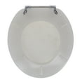 thumbnail image 3 of Ginsey Round Resin Decorative Toilet Seat with Chrome Hinges, Capice, 3 of 11