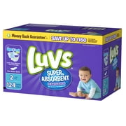 Luvs Super Absorbent Leakguards Newborn Diapers Size 2 124count