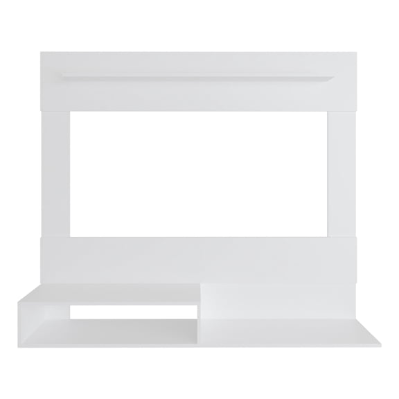 LHKJ Irmo Wall-Mounted Entertainment Center, Shelves, White