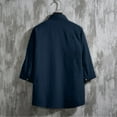 thumbnail image 7 of Siilsaa Shirts Men Men's Casual Striped Shirt Button Up Short Sleeve Soft Summer Beach Shirt(Navy,5XL), 7 of 7