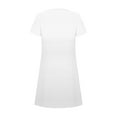 thumbnail image 4 of SMihono Womens Summer Tshirt Dresses Petal Short Sleeve Keyhole Mini Dress 2025 Trendy Casual Loose Vacation Beach Dresses White XXL, 4 of 5